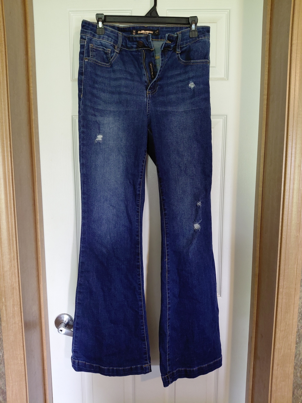 Dollhouse "You Are Beautiful" Distressed Flare Jeans